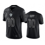 Men's Los Angeles Rams #10 Cooper Kupp Black Reflective Limited Stitched Football Jersey
