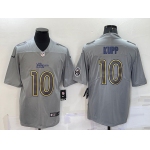 Men's Los Angeles Rams #10 Cooper Kupp LOGO Grey Atmosphere Fashion Vapor Untouchable Stitched Limited Jersey