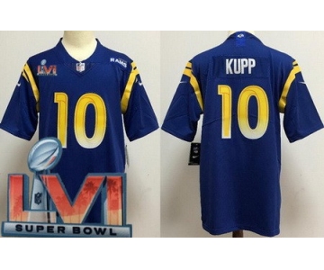 Men's Los Angeles Rams #10 Cooper Kupp Limited Royal 2022 Super Bowl LVI Bound Vapor Jersey