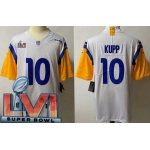 Men's Los Angeles Rams #10 Cooper Kupp Limited White Alternate 2022 Super Bowl LVI Bound Vapor Jersey