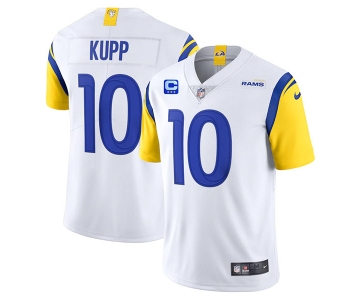 Men's Los Angeles Rams 2022 #10 Cooper Kupp White With 3-star C Patch Vapor Untouchable Limited Stitched NFL Jersey