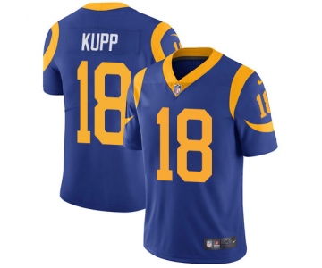 Men's Nike Los Angeles Rams #18 Cooper Kupp Royal Vapor Untouchable Limited Jersey