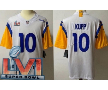 Women's Los Angeles Rams #10 Cooper Kupp Limited White Alternate 2022 Super Bowl LVI Bound Vapor Jersey