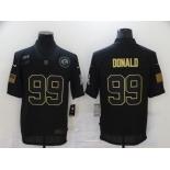 Men's Los Angeles Rams #99 Aaron Donald Black 2020 Salute To Service Stitched NFL Nike Limited Jersey