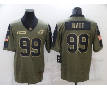 Men's Los Angeles Rams #99 Aaron Donald Nike Olive 2021 Salute To Service Limited Player Jersey