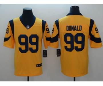 Men's Nike Los Angeles Rams #99 Aaron Donald Gold Vapor Untouchable Limited Jersey