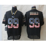 Nike St. Louis Rams #99 Aaron Donald 2014 USA Flag Fashion Black Elite Jersey