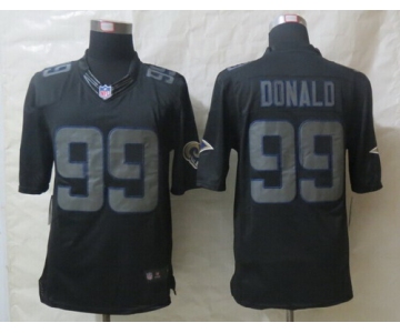 Nike St. Louis Rams #99 Aaron Donald Black Impact Limited Jersey