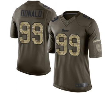 Rams #99 Aaron Donald Green Men's Stitched Football Limited 2015 Salute to Service Jersey