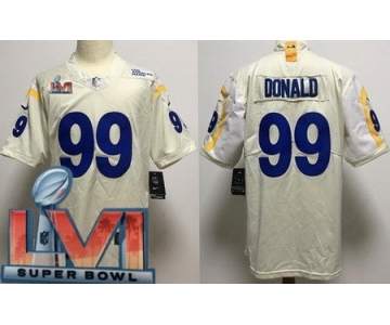 Youth Los Angeles Rams #99 Aaron Donald Limited Bone 2022 Super Bowl LVI Bound Vapor Jersey