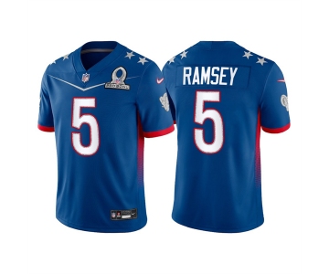 Men's Los Angeles Rams #5 Jalen Ramsey 2022 Royal Pro Bowl Stitched Jersey