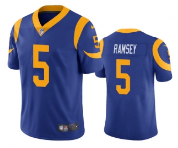 Men's Los Angeles Rams #5 Jalen Ramsey Blue Vapor Untouchable Limited Stitched Jersey