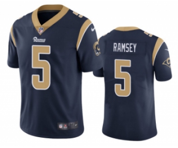 Men's Los Angeles Rams #5 Jalen Ramsey Navy Vapor Untouchable Limited Stitched Jersey