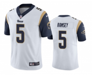 Men's Los Angeles Rams #5 Jalen Ramsey White Vapor Untouchable Limited Stitched Jersey