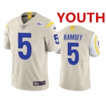 Youth Los Angeles Rams #5 Jalen Ramsey Bone Vapor Untouchable Limited Stitched Jersey