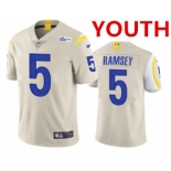 Youth Los Angeles Rams #5 Jalen Ramsey Bone Vapor Untouchable Limited Stitched Jersey