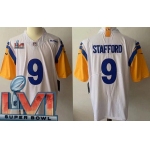 Men's Los Angeles Rams #9 Matthew Stafford Limited White Alternate 2022 Super Bowl LVI Bound Vapor Jersey