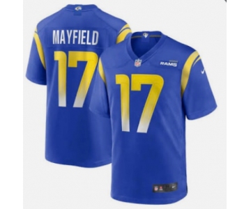 Men's Los Angeles Rams #17 Baker Mayfield Royal Vapor Untouchable Limited Stitched Football Jersey