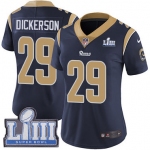 #29 Limited Eric Dickerson Navy Blue Nike NFL Home Women's Jersey Los Angeles Rams Vapor Untouchable Super Bowl LIII Bound