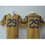 Men's Los Angeles Rams #29 Eric Dickerson Gold Retired Player NFL Nike Elite Jersey