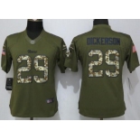 Men's Los Angeles Rams #29 Eric Dickerson Retired Player Green Salute to Service NFL Nike Limited Jersey