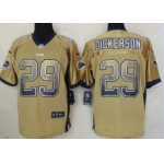 Nike St. Louis Rams #29 Eric Dickerson Drift Fashion Gold Elite Jersey