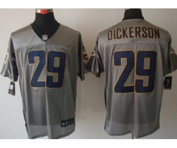 Nike St. Louis Rams #29 Eric Dickerson Gray Shadow Elite Jersey