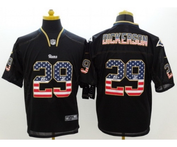 Nike St. Louis Rams #29 Eric Dickerson2014 USA Flag Fashion Black Elite Jersey