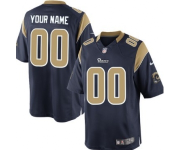 Kids' Nike St. Louis Rams Customized Navy Blue Limited Jersey