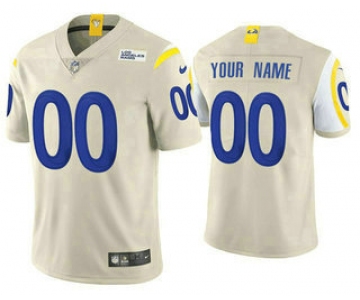 Men's Los Angeles Rams Customized Vapor Bone NFL Stitched Limited Jersey