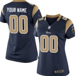 Women's Nike St. Louis Rams Customized Navy Blue Game Jersey