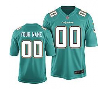 Kids' Nike Miami Dolphins Customized 2013 Green Game Jersey