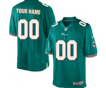 Kids' Nike Miami Dolphins Customized Green Limited Jersey