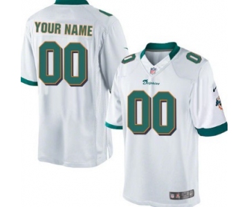 Kids' Nike Miami Dolphins Customized White Limited Jersey