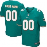 Men's Nike Miami Dolphins Customized Green Elite Jersey