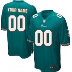 Men's Nike Miami Dolphins Customized Green Game Jersey