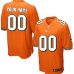 Men's Nike Miami Dolphins Customized Orange Game Jersey