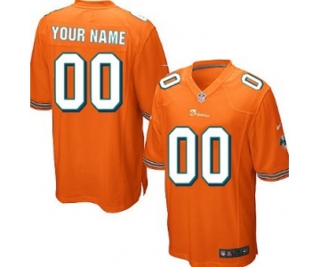 Men's Nike Miami Dolphins Customized Orange Game Jersey