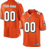 Men's Nike Miami Dolphins Customized Orange Limited Jersey