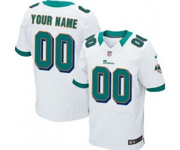 Men's Nike Miami Dolphins Customized White Elite Jersey
