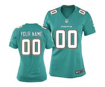 Women's Nike Miami Dolphins Customized 2013 Green Limited Jersey