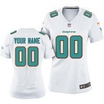 Women's Nike Miami Dolphins Customized 2013 White Game Jersey