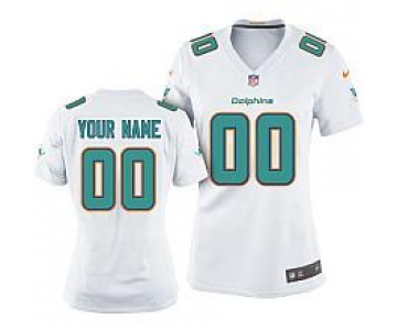 Women's Nike Miami Dolphins Customized 2013 White Limited Jersey