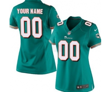 Women's Nike Miami Dolphins Customized Green Limited Jersey