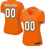 Women's Nike Miami Dolphins Customized Orange Game Jersey