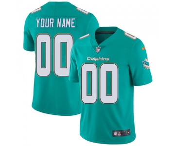 Youth Nike Miami Dolphins Home Aqua Green Stitched Customized Vapor Untouchable Limited NFL Jersey