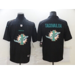 Men's Miami Dolphins #1 Tua Tagovailoa Black 2020 Shadow Logo Vapor Untouchable Stitched NFL Nike Limited Jersey