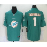 Men's Miami Dolphins #1 Tua Tagovailoa Green 2020 Big Logo Vapor Untouchable Stitched NFL Nike Fashion Limited Jersey