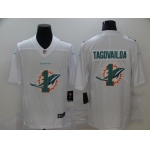 Men's Miami Dolphins #1 Tua Tagovailoa White 2020 Shadow Logo Vapor Untouchable Stitched NFL Nike Limited Jersey