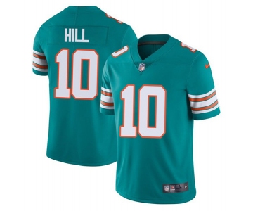 Men's Miami Dolphins #10 Tyreek Hill Aqua Color Rush Limited Stitched Football Jersey